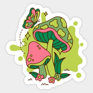 Mushroom Art Sticker